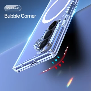 Samsung Z Fold 8/Fold 7/Z Fold 8 Ultra/Z Flip 8 DUX ของแท้ Clin Mag Series Clear Case แม่เหล็กชาร์จไร้สายเคสใส