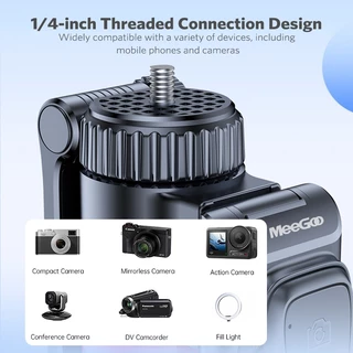 MEEGOO ขาตั้งโทรศัพท์ AI ติดตามใบหน้า ไม่ต้องใช้แอป 1.65 เมตร ใช้ไลฟ์สด/วิดีโอเสถียร
