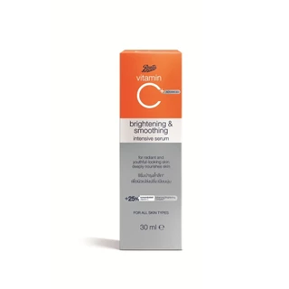 Boots Vitamin C Advanced Brightening & Smoothing Intensive Serum 30 Ml บู๊ทส์ วิตามิน ซี แอดวานซ์ ไบร์ทเทนนิ่ง เซรั่ม
