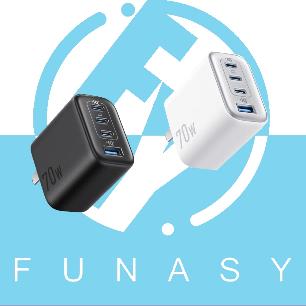 Anker Zolo 70W Ultra Fast Charger,4 พอร์ตชาร์จปลั๊กพับได้