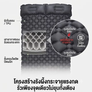 ที่นอนเป่าลมกลางแจ้ง น้ำหนักเบา พกพาสะดวก วัสดุไนลอน 40D TPU ทนทาน S/L