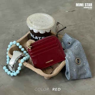 KAPPABKK Mimi Cardholder Star Collection กระเป๋าใส่บัตรหนัง PU อะไหล่สีทอง จี้รูปดาว