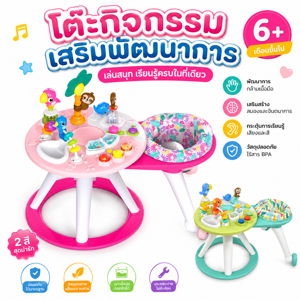 รถหัดเดิน เก้าอี้หัดเดิน Bright Starts-Around We Go 2in1