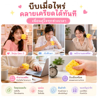 สกุชชี่ สโลว์ squishy สกุชชี่ซาลาเปา สกุชชี่ชีส นุ่มบีบจมคืนตัวช้า คลายเครียด เหมาะกับนักเรียนและวัยทำงาน พร้อมส่งในไทย