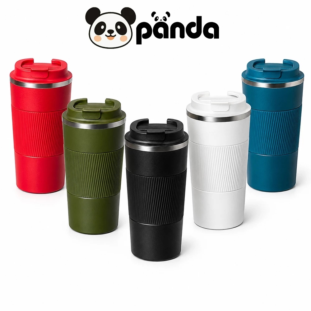 panda แก้วกาแฟพกพา เก็บความเย็น แก้วกาแฟ แก้วเก็บอุณหภูมิ สแตนเลสแบบพกพา น้ำสแตนเลส 510ML