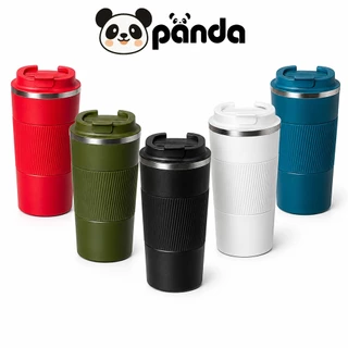 panda แก้วกาแฟพกพา เก็บความเย็น แก้วกาแฟ แก้วเก็บอุณหภูมิ สแตนเลสแบบพกพา น้ำสแตนเลส 510ML