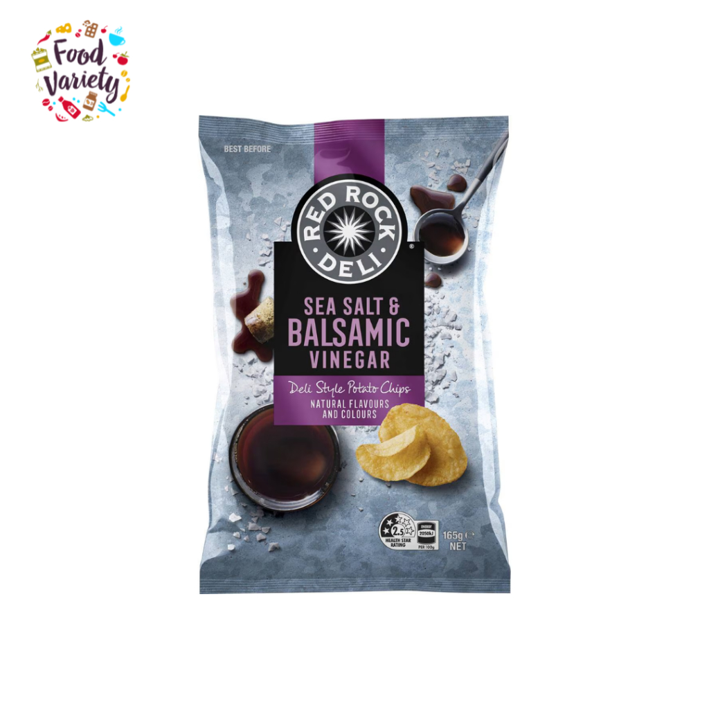 [Best before 27-Dec-2026]Red Rock Deli Sea Salt & Balsamic Vinegar Potato Chips 165g