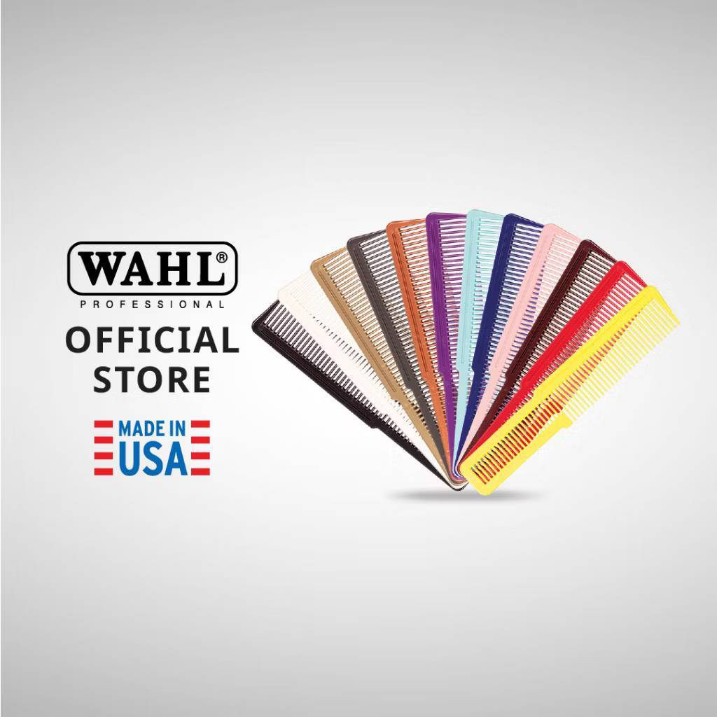 Wahl Colored Hair Cutting Combs - หวี,อุปกรณ์เสริมของแท้, แบตเตอร์เลี่ยนม, ปัตตาเลี่ยน