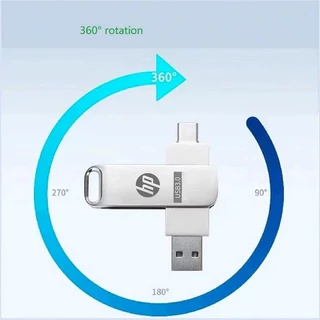 HP Type-C 2-in-1 OTG USB 3.0 ความเร็วสูง 1TB/2TB สำหรับมือถือ iPhone Android พกพาสะดวก
