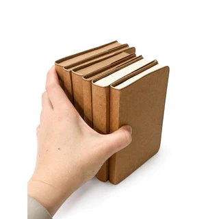 สมุดโน๊ตA6 และA6พิเศษ กระดาษคราฟท์เย็บขอบ(Kraft Paper Notebook A6 size and A6extra)เนื้อในกระดาษถนอมสายตาและกระดาษน้ำตาล