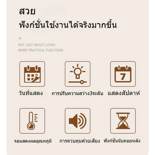 【รับประกัน10ปี】นาฬิกาดิจิตอล นาฬิกาLEDติดพนัง LEDแขวนพนัง อุณหภูมิวันที่นาฬิกาตั้งโต๊ะแสดงบ้านสําห