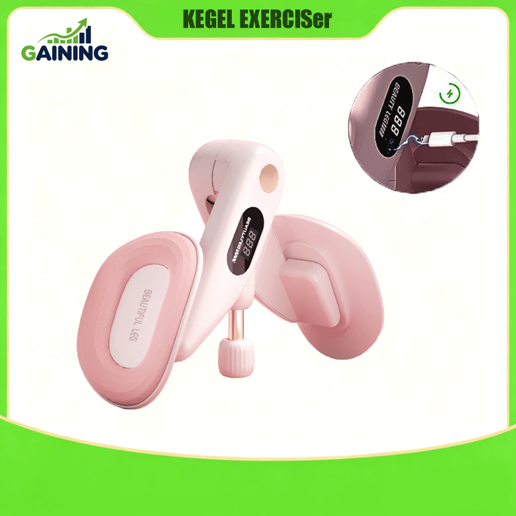 GAINING ที่หนีบขาแบบหมุนได้ 360° ชาร์จไฟผ่าน USB ปรับแรงต้านได้ เหมาะสำหรับการฝึกกล้ามเนื้ออุ้งเชิงกรานหลังคลอดในสตรี