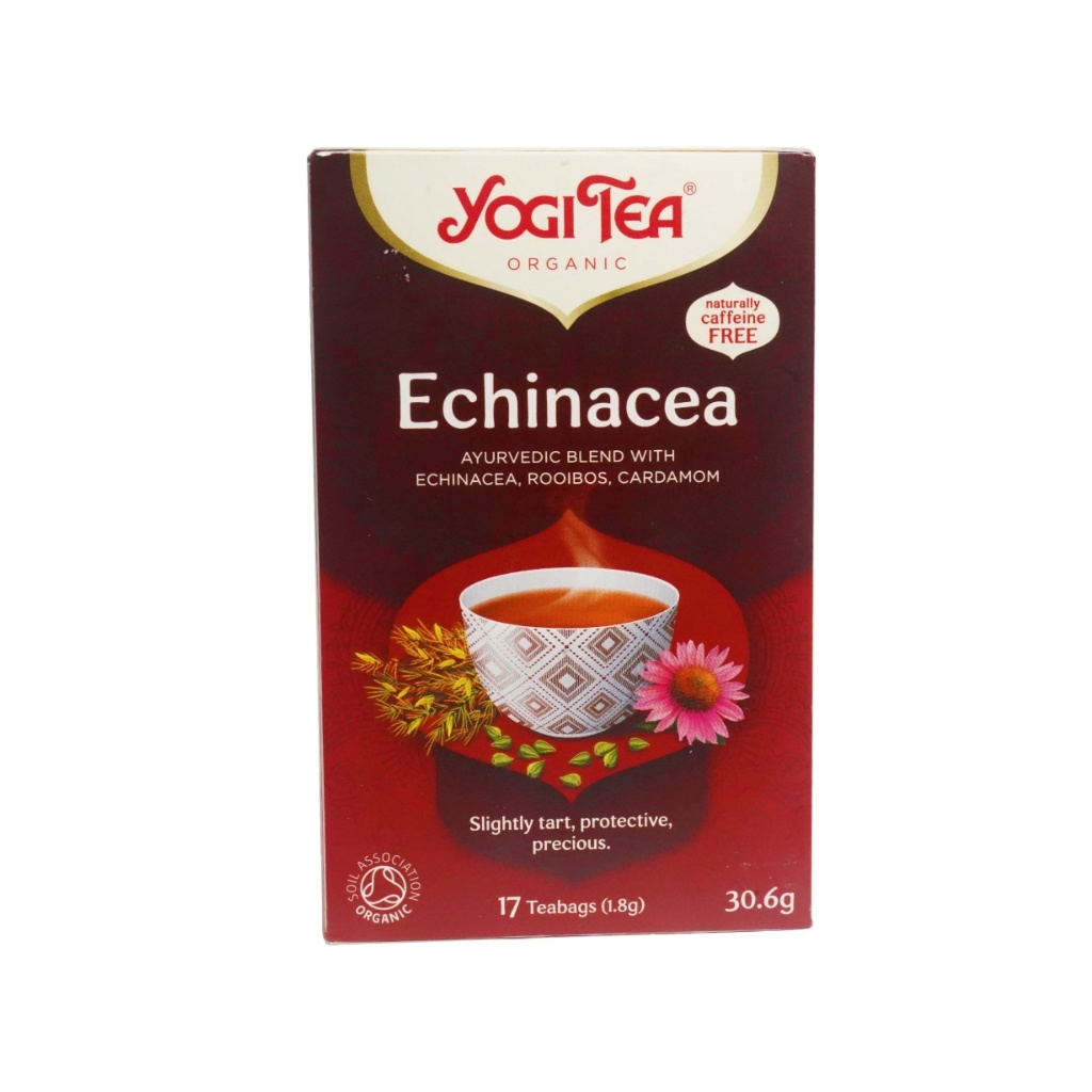 YOGI TEA | Organic Echinacea 17 Teabags 30.6g l Macrobiotic World Natural Efe l Herbal Tea l SYM