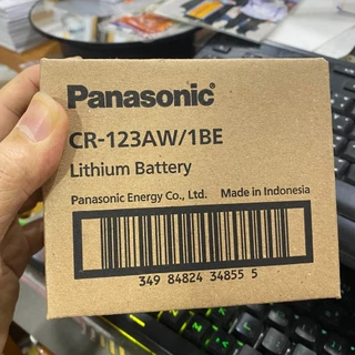 Battery Panasonic#ถ่าน Panasonic CR-123A Lithium 3V.(CR123A) ถ่านกล้องฟิล์ม#รับประกันของเเท้เเน่นอนแท้100%