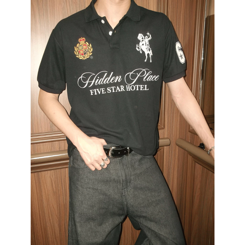 (Pre order only M) Hidden Place RDY Polo03 / Black