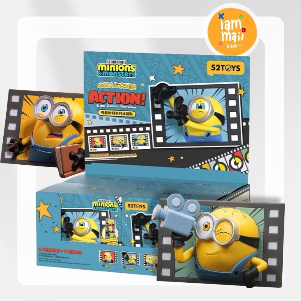 [ยกกล่อง] 52TOYS MINIONS & MONSTERS - Action! Fridge Magnet มินเนี่ยน&มอนสเตอร์ พร้อมส่ง