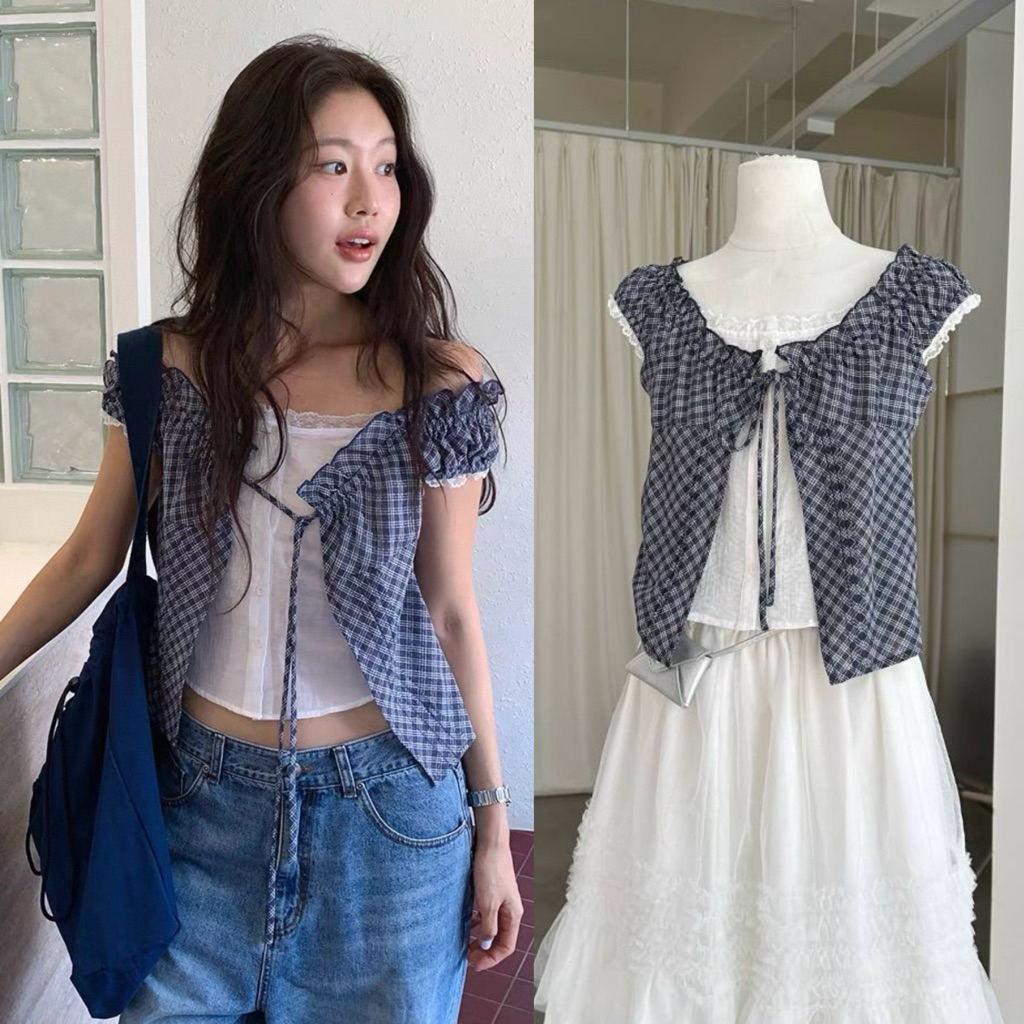 Somedays | Yunmi Top เสื้อเลเยอร์2ชั้นมู้ดๆพส.เกาหลี