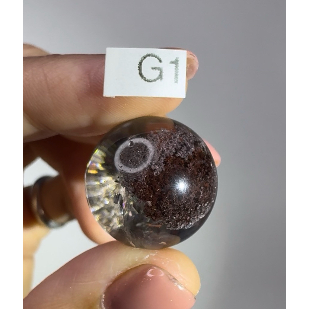 Garden Quartz Sphere(แก้วโป่งข่าม หรือ หินโลโดไลท์)​(ได้ชิ้นในโพส)​