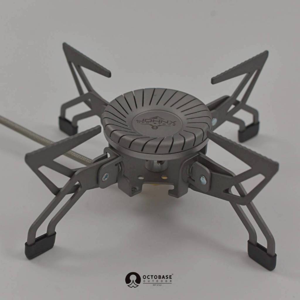 OCTOBASE JOHNX UFO STOVE เตาแก๊สพับได้ รุ่นใหม่ ดีไซน์ UFO สีTitanium พับเล็ก พกพาสะดวก