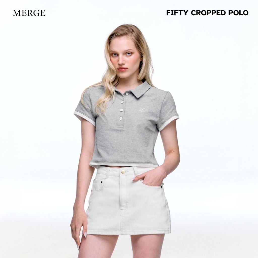 Merge Official - Fifty Cropped Polo (พร้อมส่ง)