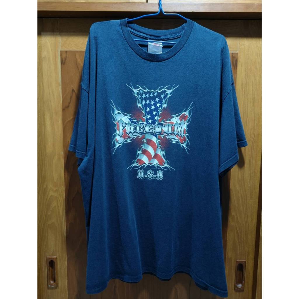เสื้อยืด วินเทจ Freedom U.S.A. 2004's West Coast Chopper Tennessee River เสื้อวินเทจ Vintage T-Shirt