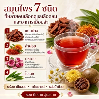 Raksaya Herb ชาแก่นฝาง ตราแก่นนางพญา 30 ซอง หอมสมุนไพร ดื่มง่าย ไม่มีน้ำตาล