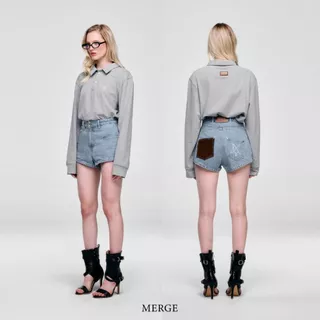 Merge Official - Rayleigh Denim Shorts (พร้อมส่ง)