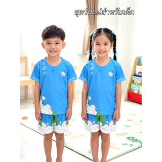 เสื้อวันแม่ เสื้อฟ้าวันแม่ พิมพ์ลายดอกมะลิ เนื้อผ้านุ่มลื่น ใส่สบาย