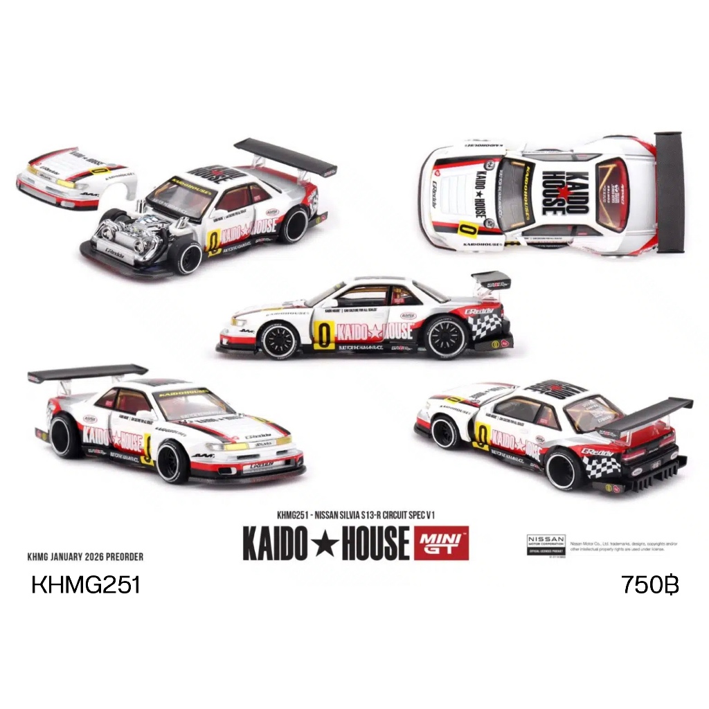 📌นอกซีล📌KHMG251-MINI GT 1/64 NISSAN SILVIA S13-R CIRCUIT SPEC V1 DIECAST SCALE MODEL CAR