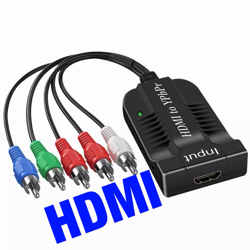 HDMI To 5RCA Component RGB YPbPr Converter สนับสนุน OSD 1080P ความละเอียดสำหรับ TVBOX VHS VCR เครื่องบันทึก DVD