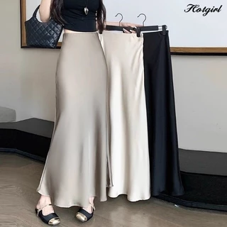 Hotgirl พร้อมส่ง S-XL กระโปรงหางปลา ความยาวปานกลาง สีพื้น สไตล์เกาหลี แฟชั่นฤดูร้อน สําหรับผู้หญิง