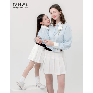 𝗣𝗲𝘁𝗶𝘁 𝗣𝗿𝗲𝗽 ชุดเซ็ทเสื้อเชิ้ตแขนยาว+กระโปรงจีบสีขาว (ชุดลูกสาว) : MS TP 930+934 PE