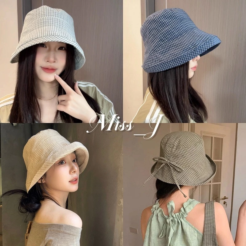 Miss_J พร้อมส่งจากกทม 🎀หมวกทรงชาวประมงแบบม้วนปีกสไตล์เกาหลี สดใส น่ารัก และช่วยป้องกันแสงแดด