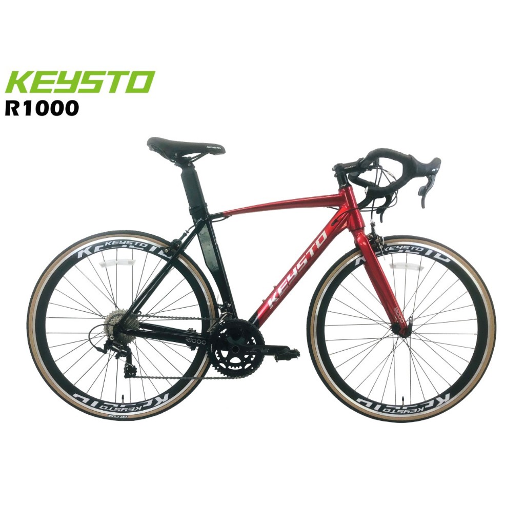 Keysto R1000 จักรยานเสือหมอบ เฟรมอลูมิเนียม ทรงแอโร่ ซ่อนสายลบรอยเชื่อม ชุดขับ L-Twoo R7 2x10 สปีด