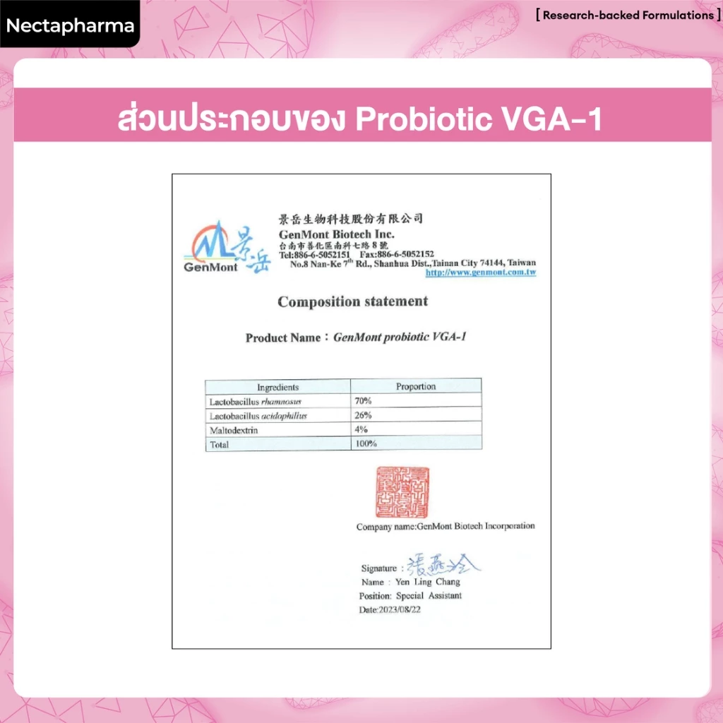 Nectapharma Femi Probiotics เนคตาฟาร์มา เฟมิ โพรไบโอติกส์ thumbnail 6
