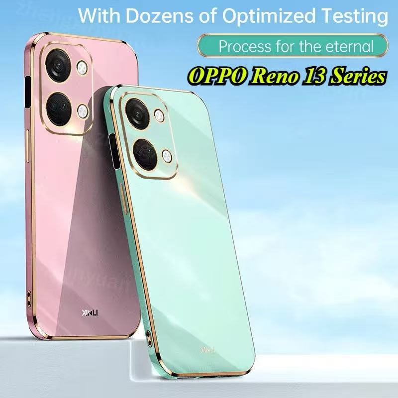เคส TPU ขอบตรง สำหรับOppo Reno16 Pro Reno16F Reno14 13 Pro 14F 13F กันกระแทก