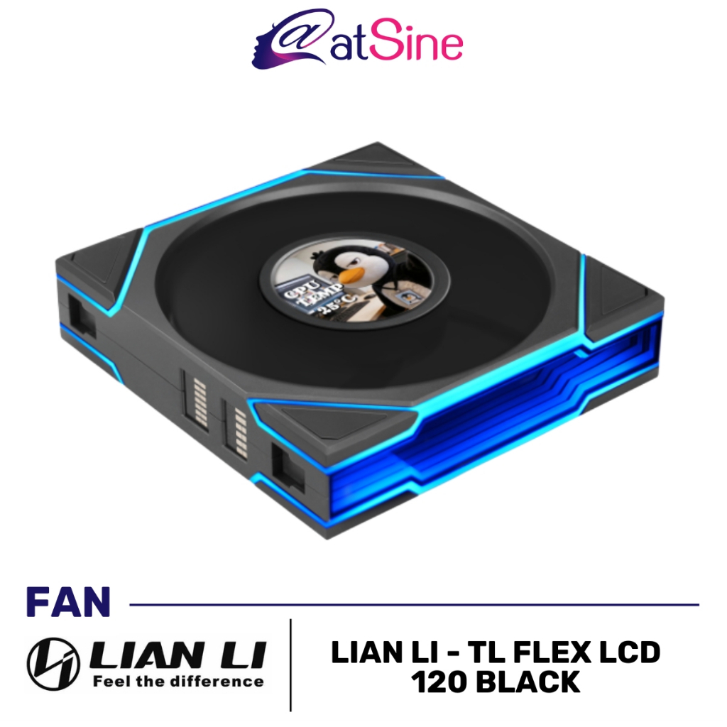 พัดลมเคส FAN: LIAN LI - TL FLEX LCD 120 (มีสีดำ และ สีขาว)