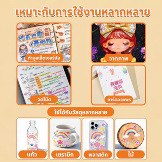 ไฮไลท์ ชุดปากกามาร์กเกอร์กลิตเตอร์หัวคู่ 24/36/48/60/80//100/120สี พร้อมปากกาเน้นข้อความไฮไลต์สองหัว เครื่องเขียน