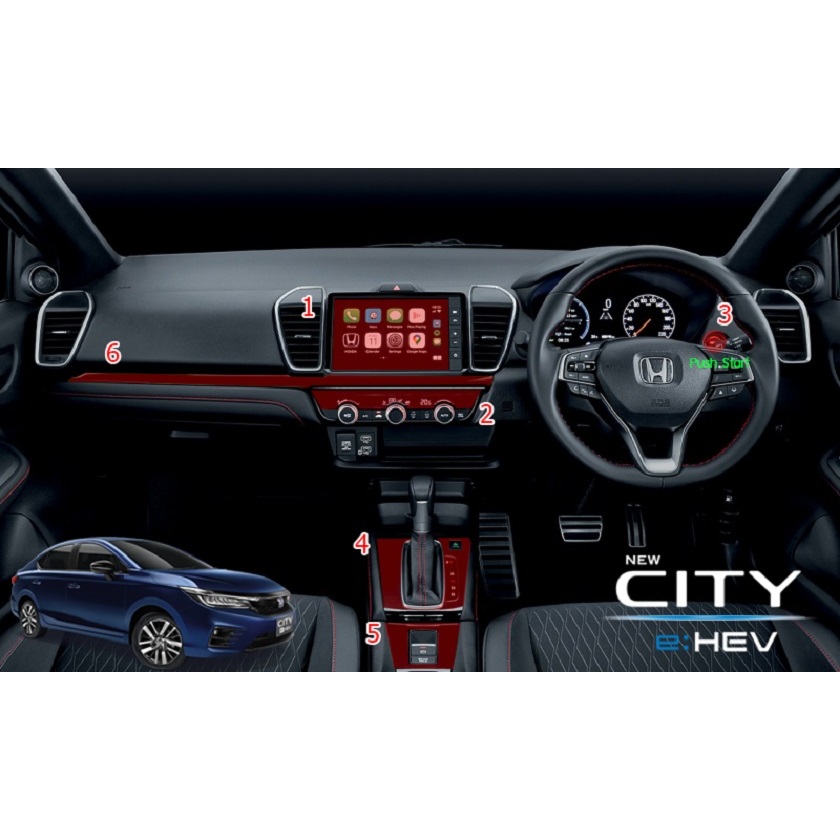 Honda City e-HEV Minorchange 2026 sedan/hatchback ฟิล์มกันรอยภายในตรงรุ่น Honda City e-HEV/Turbo 202