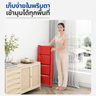 Homemark บันไดพับ 2/3/4/5 ขั้น รับน้ำหนัก 300KG บันไดอเนกประสงค์ กันลื่น พับเก็บได้ 5cm ไม่ต้องประกอบ แข็งแรงสำหรับบ้าน