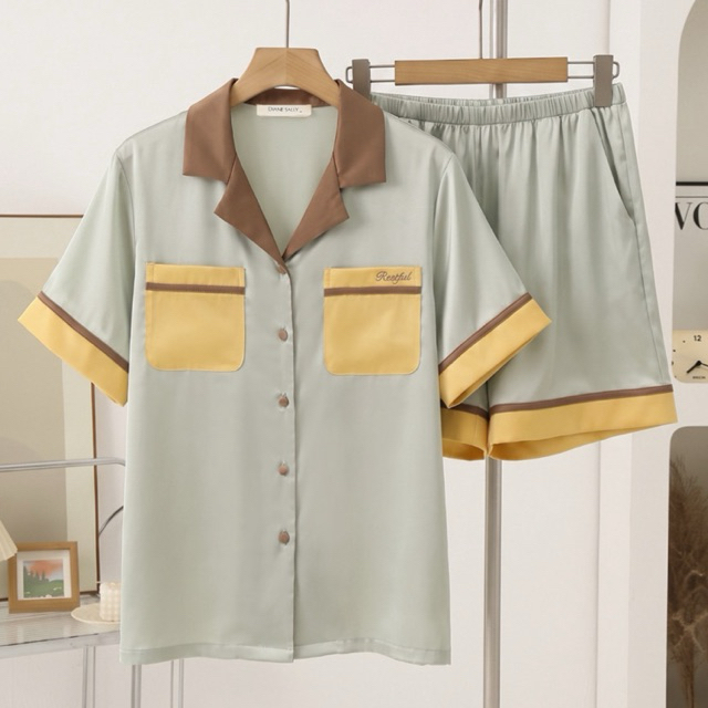 ชุดนอนผ้า Silk Satin พรีเมี่ยม (Diane Sally)