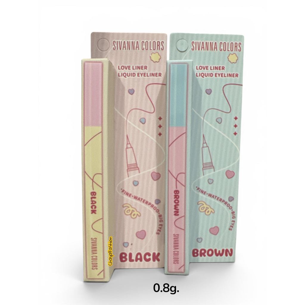 *SALE* SIVANNA ซีเวนน่า คัลเลอร์ส เลิฟ ไลเนอร์ ลิควิด อายไลเนอร์ 0.8กรัม Exp20/07/2030 ผลิตภัณฑ์เขียนขอบตา