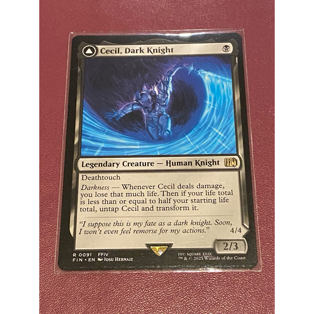 [MTG][FIN] Final Fantasy: Cecil, Dark Knight การ์ดแท้ Magic The Gathering