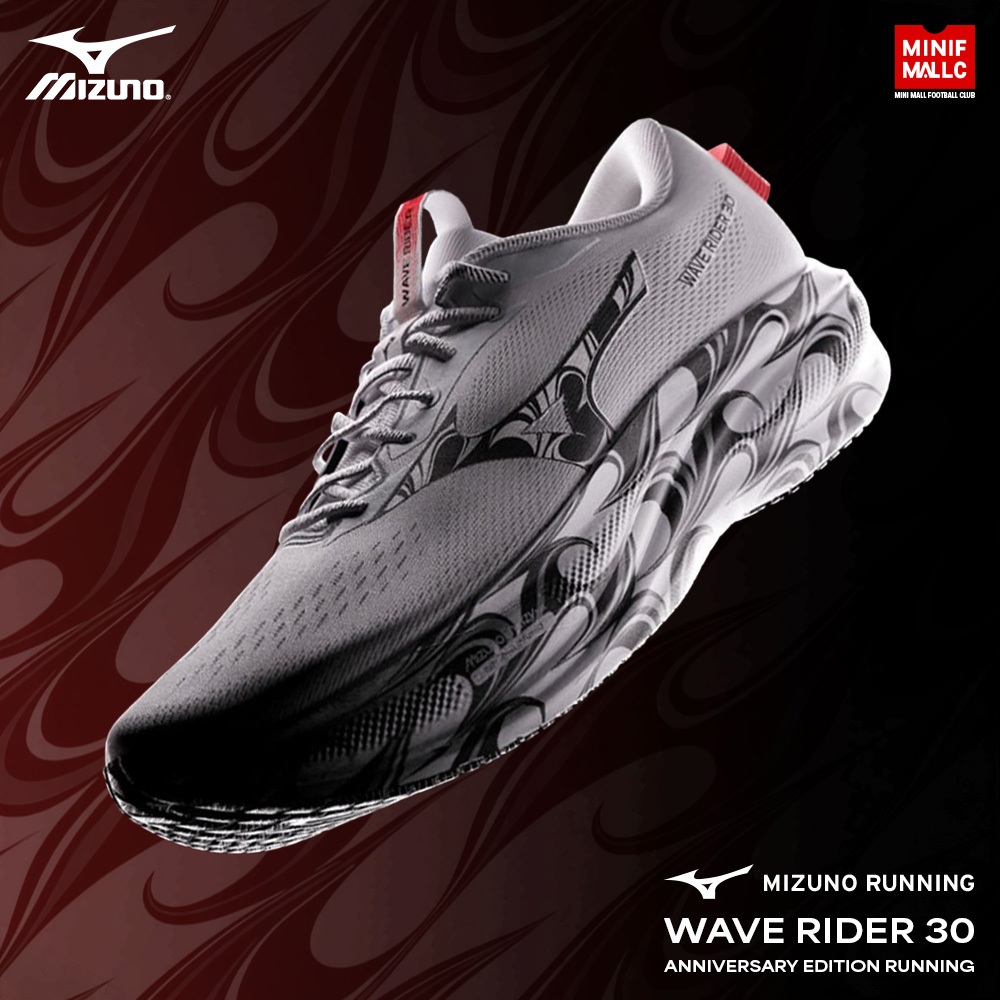 รองเท้าวิ่งผู้ชาย-ผู้หญิง Mizuno รุ่น Wave Rider 30 Running Shoe เทคโนโลยีซัพพอร์ต เหมาะสำหรับนักวิ่งมือใหม่และวิ่งประจำ