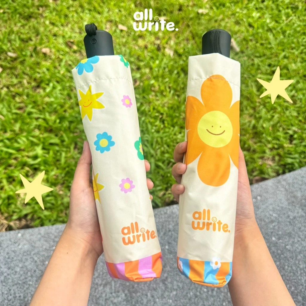 allwrite Umbrella ร่มพับอัตโนมัติ กันยูวี กันแดด กันฝน