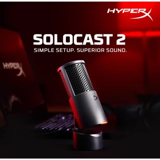 HyperX SoloCast 2 - Condenser Microphone USB-C ไมโครโฟ All-In-One เกมส์มิ่ง สตรีมมิ่ง แคสเกม พอดแคสต์