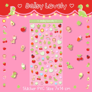 Daisy Lovely | Tiny Sticker ลอกออกไม่ทิ้งคราบ สติ๊กเกอร์จิ๋ว ไดคัท ติดกล้องไอโฟน เคส planner diary📙 Mini Sticker Emoji