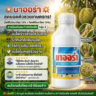 สารเดียวกับอามูเร่ **นาออร่า1ลิตร ผู้นำเข้าบริษัทเอราวัณเคมีเกษตร ของแท้ (ไดฟีโนโคนาโซล15% + โพรพิโคนาโซล15%)