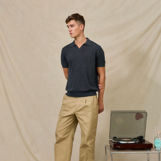 thesilverneedle - resort linen polo โปโลคอวีผ้าlinen&lyocell blend มี 4 สี