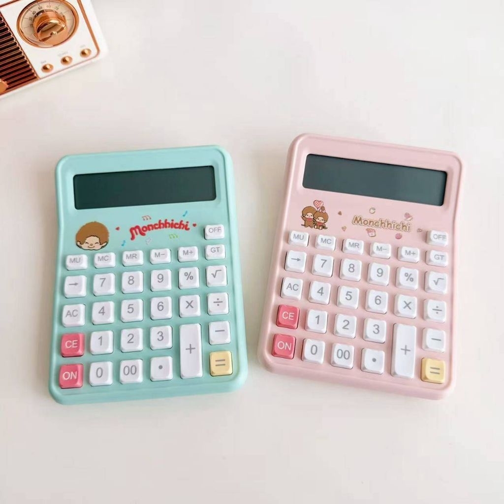 เครื่องคิดเลข ลาย Sanrio ขนาด 12×9.3×1.5 cm หน้าจอแสดงผล 10 digits มีแบตเตอรี่มาให้ในตัว (LR1130)ราคา 149​ บาท